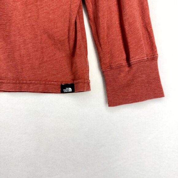 The North Face Red Embroidered Logo Long Sleeved‎ Tee Mens Size L - Picture 6 of 10